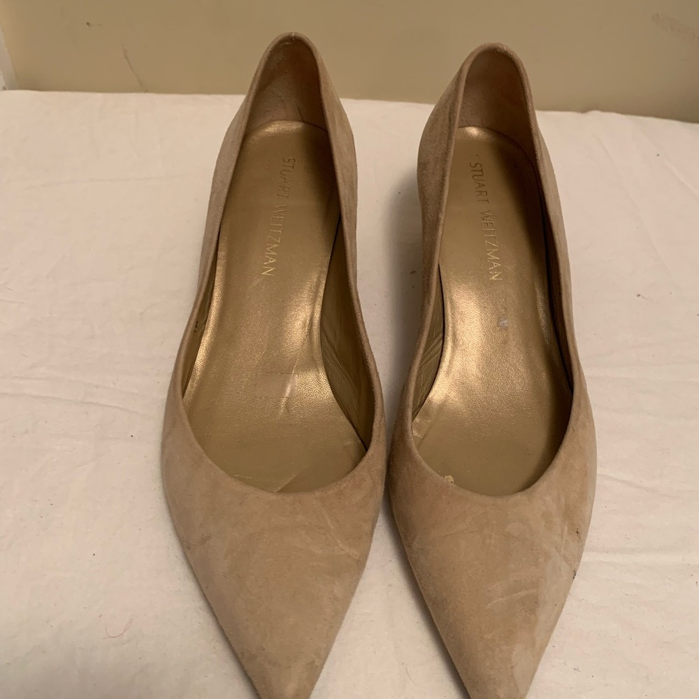 Stuart Weitzman Tan Heels Suede - 9.5